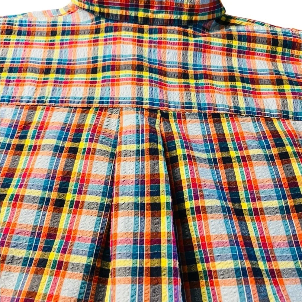 Urban Outfitters Multicolor Plaid Button Down Oversized Shirt Women’s Size XS